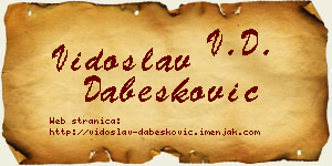 Vidoslav Dabesković vizit kartica